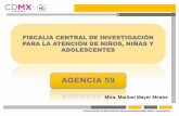 AGENCIA 59sipinna.cdmx.gob.mx/sipinna/_pdf/_biblioteca/seminario... · 2018-08-10 · PARA LA ATENCIÓN DE NIÑOS, NIÑAS Y ADOLESCENTES AGENCIA 59 Mtra. Maribel Mayer Meabe. ...