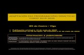 ADAPTACIÓN DAS PROGRAMACIÓNS DIDÁCTICAS CURSO 2019 …centros.edu.xunta.es/iesdocastro/wp-content/uploads/2020/... · 2020-05-27 · ADAPTACIÓN DAS PROGRAMACIÓNS DIDÁCTICAS