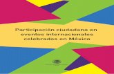 Participación ciudadana en eventos - gob.mx · Participación ciudadana en eventos internacionales celebrados en México. Secretario de Relaciones Exteriores Luis Videgaray Caso