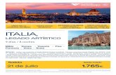 ITALIA, - Club de Vacaciones...• Alojamiento en hoteles 4* • 23 servicios alimenticios (agua y una copa de vino en almuerzos y cenas) • Excursiones y visitas: visitas panorámicas