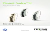 Phonak Audéo M...3 Información sobre su audífono Modelos de audífono c Audéo M-312 (M90/M70/M50/M30) c Audéo M-312T (M90/M70/M50/M30) c Audéo M-13T (M90/M70/M50/M30) c Audéo