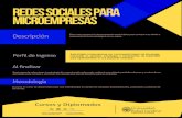 redes sociales de microempresas copyPrograma... · 2018-08-22 · Plan de estudios CONTENIDOS • Funciones de un community manager y qué debe saber sobre su marca • Herramientas
