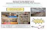 Butllet juliol-setembre 2017 · 2 BUTLLETÍ DE NOVETATS JULIOL-SETEMBRE 2017 Cuarta Època-Any 7 - nº 3 Biblioteca Pública Municipal de Mislata Referències de Butlletí 1111))))