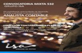 ANALISTA CONTABLE - Páginas - ISA · 2017-08-14 · CONVOCATORIA MIXTA 532 GRUPO ISA ISA posibilitando oportunidades de desarrollo, te invita a participar en la convocatoria: ANALISTA
