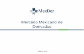 Mercado Mexicano de Derivados · de Valores (Grupo BMV), inició sus operaciones hace 17 años. • Es una entidad autorregulada que ofrece productos derivados sobre los instrumentos