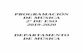 PROGRAMACIÓN DE MÚSICA - IES La Sernaieslaserna.com/2019-20/pdf/programaciones/2eso/musica.pdf · distintos medios de grabación sonora como recursos para el registro y difusión