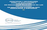 PRINCIPIOS Y ESTÁNDARES PARA LA EVALUACIÓN Y ACREDITACIÓN DE … · 2019-07-05 · Principios y estándares para la evaluación y acreditación de programas educativos en instituciones