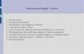 Electrónica Digital - Guión · Electrónica Digital - Guión 1. Introducción. 2. El álgebra de Boole. 3. Propiedades del álgebra de Boole. 4. Concepto de Bit y Byte. 5. Conversión