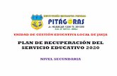 PLAN DE RECUPERACIÃ N DEL SERVICIO EDUCATIVO PITAGORAS …pitagorasjauja.com/descargas/Plan de recuperación de... · 2020-05-15 · 81,'$' '( *(67,Ð1 ('8&$7,9$ /2&$/ '( -$8-$ 3/$1