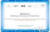 Memoria Diálogo Nacional Tripartito - Honduras · 2017-09-13 · INFOP Instituto Nacional de Formación Profesional ... que brinde mejores condiciones de vida. Es importante analizar