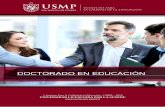 DOCTORADO EN EDUCACIÓN - Universidad de San Martín de Porres · aplicación y desarrollo de estrategias y didácticas en diferentes contextos y niveles. Su contenido está organizado