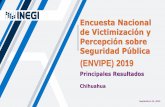 Título de la presentación - INEGI › contenidos › programas › envipe › ... · 2019-09-24 · A partir de la ENVIPE se estima que 26.5% de los hogares1 en el estado de Chihuahua