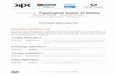 Workshop TopologicalStatesofMatter POSTERABSTRACTS · 2016-09-05 · Transport signatures of interacting fermions in quasi-one-dimensional topological superconductors Dganit Meidan,