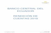BANCO CENTRAL DEL ECUADOR RENDICIÓN DE CUENTAS 2019€¦ · 1.7.2 Tasa Pasiva de Seguridad Social..... 23 1.7.3 Subsegmento de Crédito Educativo Social ..... 24
