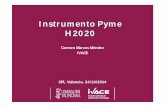 Instrumento Pyme H2020 - Servicio de Gestión de la ... · - Proyectos entre 0.5-2.5M€, subvención del 70% de costes elegibles ejecución 1-2 años , aprobación 16 semanas (4