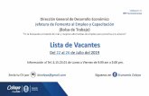 Lista de Vacantes - Municipio de Celaya · 2019-07-23 · practicantes de sistemas o informÁtica profesional manejo de sua, idse, nomipaq, excel celaya l-v de 8 am a 4:30 pm en entrevista