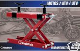 motos / atv / utv · 2019-04-26 · motos / atv / utv De diseño ergonómico, bajo perfil y práctico, es ideal para talleres de motocicletas pequeñas que estén iniciándose en
