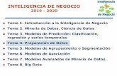 INTELIGENCIA DE NEGOCIO - UGR...INTELIGENCIA DE NEGOCIO 2019 - 2020 Tema 1. Introducción a la Inteligencia de Negocio Tema 2. Minería de Datos. Ciencia de Datos Tema 3. Modelos de