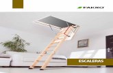 ESCALERAS - FAKRO€¦ · ESCALERAS DE TIJERA U=1,1 W/m²K La escalera LST (cajón de madera con molduras exteriores), LSZ (marco de metal con molduras exteriores integrado con el