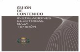 GUIÓN DECONTENIDO - ENGINYERS · En el presente apartado se establece el guión de contenido para la realización de proyectos de insta-laciones eléctricas de baja tensión en el