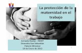 La protección de la maternidad en el trabajo · 2012-01-24 · trabajo, y sobre todo la nocturnidad, es un riesgo laboral especialmente problemático para las trabajadoras embarazadas