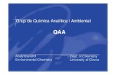Grup de Química Analítica i Ambiental - UdGtnt.udg.edu/ciencies/quimica/dept/docs/grecerca/Quimica_Analitica_i... · Dinàmica de contaminants-Arsénico en aguas y sedimentos de