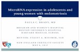 MicroRNA expression in adolescents and young women with endometriosis. Paula - nefs2.pdf · 2017-05-06 · Monitoring endometriosis activity and recurrence (avoid reoperation) Insights