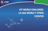 LFP WORLD CHALLENGE: LA LIGA WORLD Y OTROS EVENTOS · entre clubes de La Liga. – Los partidos de exhibición de 3 años (2015-2017) van a terminar con un torneo de fútbol de primer
