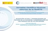 Jornadas científico-técnicas abiertas de la RedETS · Osteba –Evaluación de Tecnologías Sanitarias de Euskadi Departamento de Salud, Gobierno Vasco ... redes sociales, canales