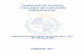 RENDICIÓN DE CUENTAS Y BALANCE DE EJECUCIÓN …€¦ · RENDICIÓN DE CUENTAS Y BALANCE DE EJECUCIÓN PRESUPUESTAL Estimación del gasto tributario en Uruguay 2014 - 2017 Art. 183
