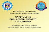 CAPITULO II POBLACIÓN, ESPACIO Y ECONOMIA...Movimientos Migratorios Migración Emigración Crecimiento Crecimiento Migratorio Crecimiento Natural Estructura Dinámica Demográfica