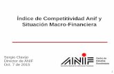 Índice de Competitividad Anif y Situación Macro-Financiera · Medellín; 12.9 Cali; 8.6 Barranquilla; 17.7 Bucaramanga; 1.5 -10 ... (promedio mes a octubre de 2015, US$ por barril)