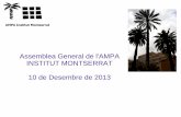 Assemblea General de l'AMPA INSTITUT MONTSERRAT 11 de Desembre de 2013afainstitutmontserrat.cat/.../05/Assemblea-AMPA-2013.pdf · 2014-05-23 · AMPA Institut Montserrat Balanç curs