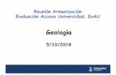 Reunion EvAU Geologia 5-10-2018 - Departamento de Ciencias ... · – Analiza algunos de los cambios climáticos, biológicosy geológicos que han ocurrido en las eras geológicas.