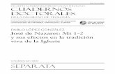 PABLO LÓPEZ GONZÁLEZ José de Nazaret: Mt 1-2 y sus efectos ... · viva de la Iglesia. PUBLICACIÓN PERIÓDICA DE LA FACULTAD DE TEOLOGÍA / UNIVERSIDAD DE NAVARRA PAMPLONA / ESPAÑA
