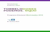Torrelodones Podemos. Equo - mivotocuentamivotocuenta.es/wp-content/uploads/2019/05/Programa...3 Podemos-Equo - Programa electoral para Torrelodones Índice Programa Electoral Municipales