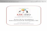 Actas de la Asamblea Internacional de Delegadas AIC · Actas de la Asamblea Internacional de Delegadas AIC 12-15 de marzo 2017 Châtillon-sur-Chalaronne, Francia Edición especial