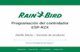 Programación del controlador ESP-RZX · Programación del ESP-RZX Funciones especiales – Programación rápida – Guardar/Restaurar programación – Restauración de fábrica