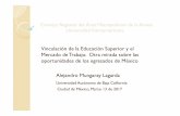 Vinculación de la Educación Superior y el Mercado de ...cram.uam.mx/contenido/II-FREMES/ConferenciaAMungaray.pdf · Mercado de Trabajo. Otra mirada sobre las oportunidades de los