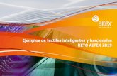 Ejemplos de textiles inteligentes y funcionales RETOAITEX2019 · SEPIIA es una marca de indumentaria inteligente producida enEspaña de manera sostenible. La empresa desarrolla y