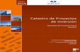 Catastro de Proyectos de Inversión · Fuente: Gerencia de Estudios de SOFOFA. Proyectos de Inversión en Minería Diciembre 2014 (US$ MM) baja de * Comprende sólo los saldos por