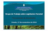 Grupo de Trabajo sobre Legislacion Forestal · Actividades de la Comisión 12/06/2014 6ª Reunión 22/05/2014 Borrador del documento de integración. 22/05/2014 5ª Reunión Fecha
