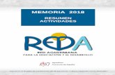REDA FUNDACIÓN - MEMORIA 2018redafundacion.org/Materiales/memorias/ResumenMemoria2018.pdfFundación REDA Memoria 2018 Resumen Actividades pág. 3 La presentación de la memoria anual
