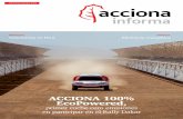 ACCIONA 100% EcoPowered,...ACCIONA en el Rally Dakar 10-13 La Compañía presenta su último proyecto sostenible, ACCIONA 100% EcoPowered, el primer coche pro - pulsado por energías