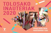 TOLOSAKO INAUTERIAK 2020...Nuestros carnavales se caracterizan por la alegría y el humor y junto con las txarangas nos sumergimos en un ambiente festivo lleno de color, carrozas,