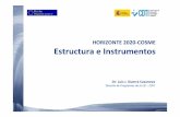 HORIZONTE 2020-COSME Estructura e Instrumentos...Se contemplan actividades en todas las fases del proceso que lleva de la investigación al mercado, asícomo actividades horizontales