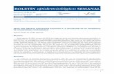 BOLETÍN epidemiológico SEMANALrevista.isciii.es/public/journals/1/pdf_223.pdf · BOLETÍN epidemiológico. SEMANAL. Semanas 19-20-21-22. Del 09/05 al 05/06 de 2016 2016 Vol. 24