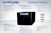 UPS-IND · Valores para baterías externas varían dependiendo del banco de baterías. **Sin baterías. ***Pesos y medidas aproximados sin embalaje. ... Tecnología PWM con IGBT conmutados