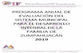 PROGRAMA ANUAL DE EVALUACIÓN DEL SISTEMA MUNICIPAL PARA EL DESARROLLO INTEGRAL DE LA ... · 2019-11-05 · Es por ello que el Sistema Municipal para el Desarrollo Integral de la