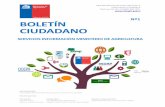 Nº1 BOLETÍN CIUDADANO - Odepa€¦ · conocer las principales actividades realizadas por los servicios dependientes y adscritos al Ministerio de Agricultura relacionadas con la